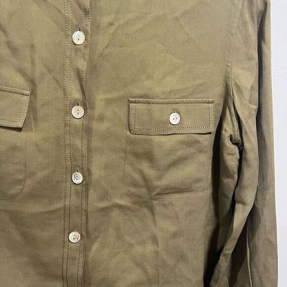 VINTAGE Gucci (1970’s) Military Button Down Top - Picture 4 of 16